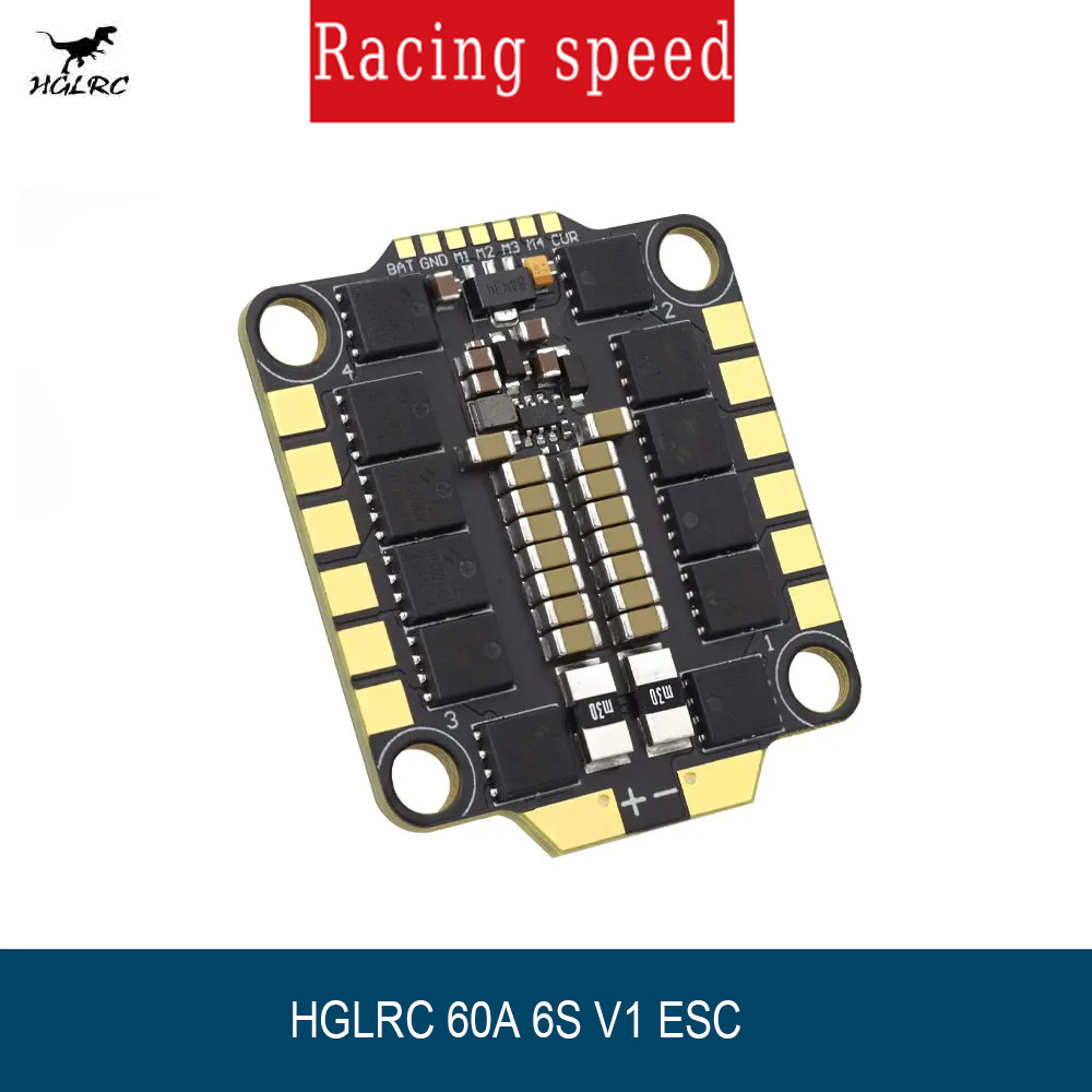 HGLRC 60A 6S 4in1 ESC BLHeli_3 - đánh giá và giá Fpv Flight Controller F7 Stack 60A