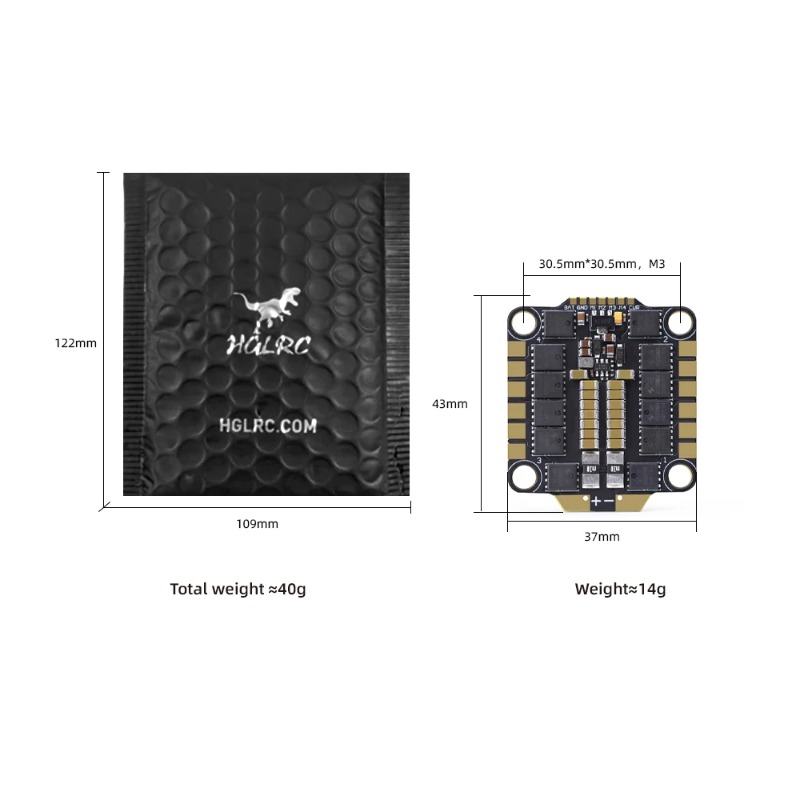 HGLRC 60A 6S 4in1 ESC BLHeli_3 - đánh giá và giá Fpv Flight Controller F7 Stack 60A