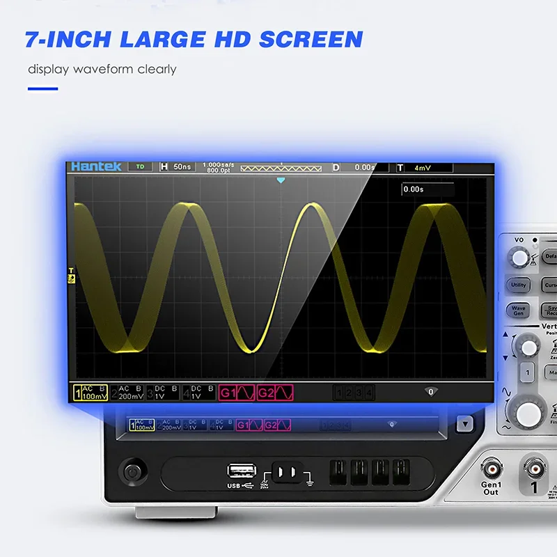 Hantek Dpo6104b Digital Storag - đánh giá và giá Digital Storage Oscilloscope 100Mhz
